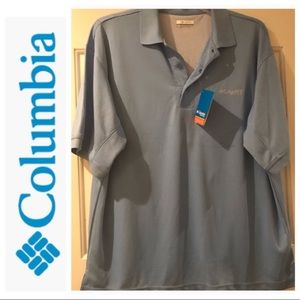 Columbia PFG Blue Polo shirt large. Defect NWT